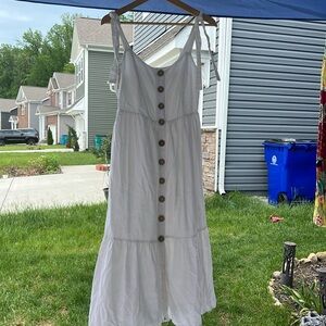 Linen White Dress